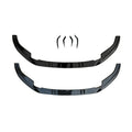 Gloss Black / Carbon Fiber Front Lip w/ Canard - Audi A4 S4 RS4 Sedan (2015-2020) B9