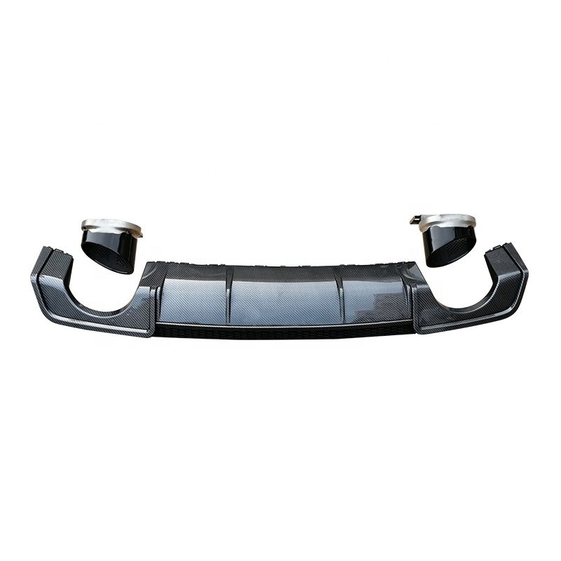 RS3 Style Carbon Fiber Rear Diffuser with Exhaust Tips - Audi A3 S3 Sedan (2017-2020) 8V