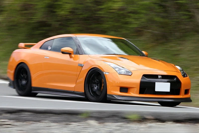 Zele V2 Style Carbon Fiber Front Lip – Nissan GT-R R35 (2008 - 2011) CBA