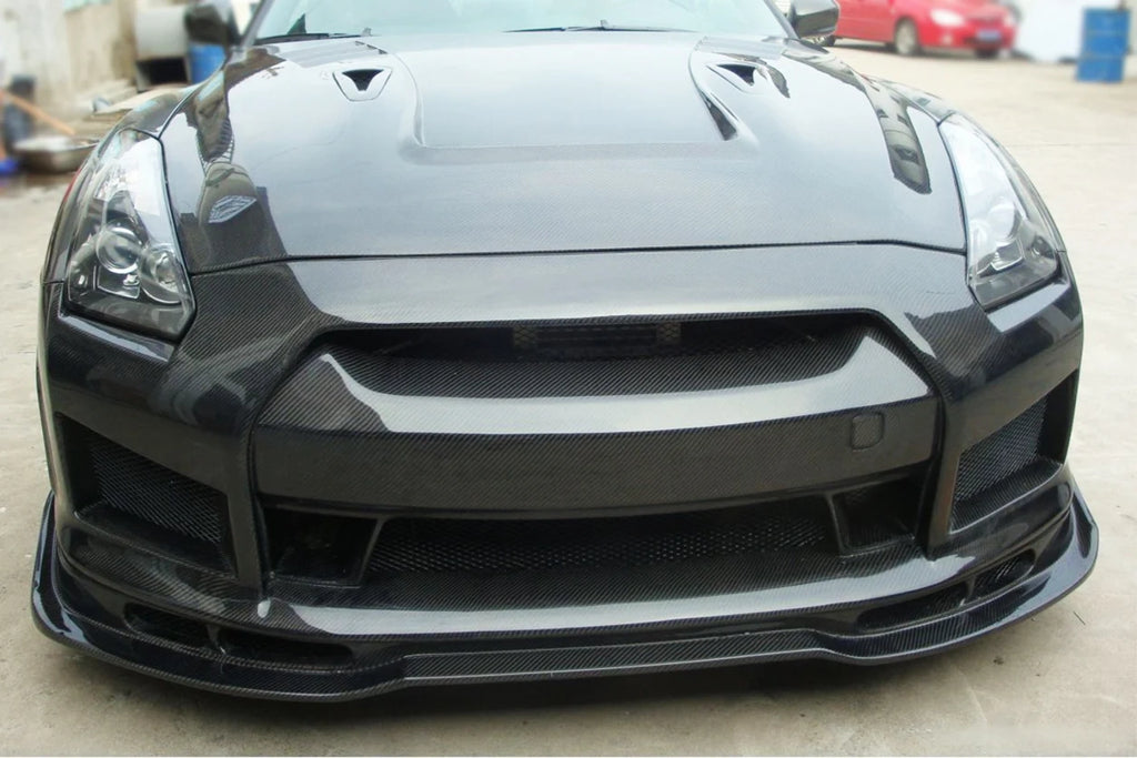 T Racing Style Carbon Fiber Front Bumper – Nissan GT-R R35 (2008 - 2016) CBA / DBA