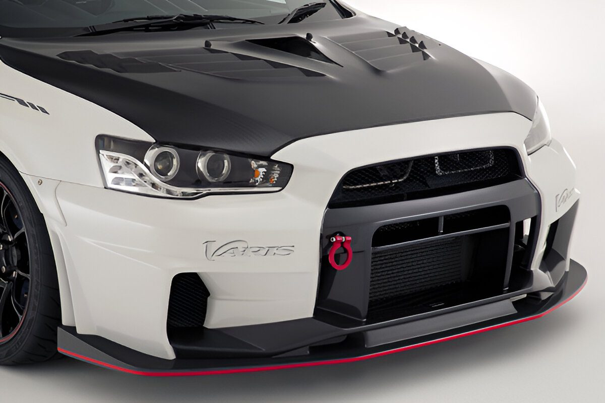Varis Ultimate Style Half Carbon Fiber Front Bumper + Lip - Mitsubishi Evolution X (2007-2016) CZ4A