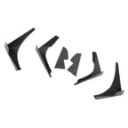 Voltex Style Carbon Fiber Front Bumper with Canards & Front Lip - Mitsubishi Evolution 7 8 9