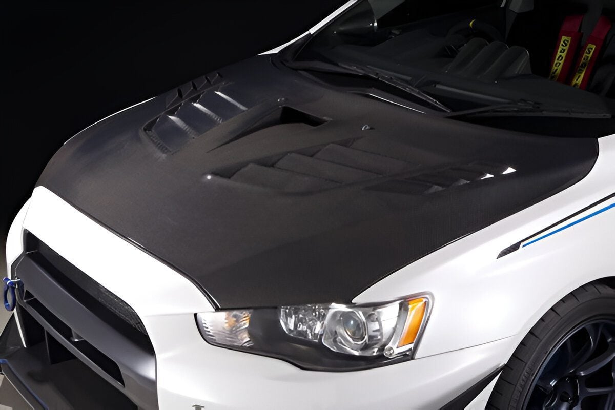 Varis V2 Style Carbon Fiber Hood - Mitsubishi Evolution X (2007-2016) CZ4A