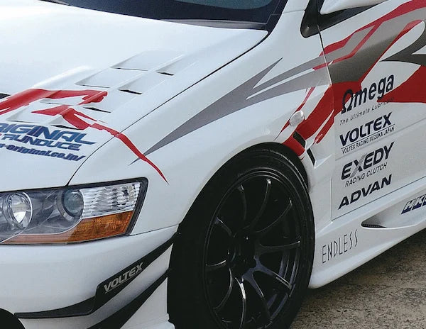 Voltex Style Carbon Fiber Front Fender Add-Ons - Mitsubishi Evolution 8 & 9 (2003-2007) CT9A