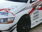 Voltex Style Carbon Fiber Front Fender Add-Ons - Mitsubishi Evolution 8 & 9 (2003-2007) CT9A