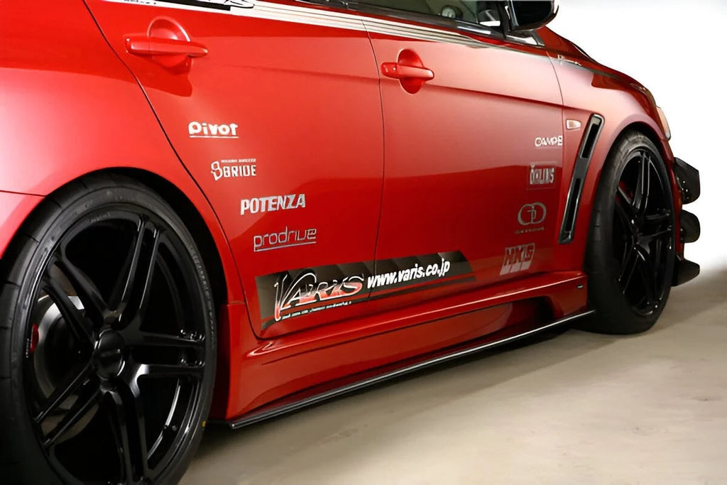 Varis Style Half Carbon Fiber Side Skirts - Mitsubishi Evolution X (2007-2016) CZ4A
