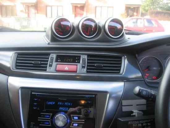 Carbon Fiber 3 Gauge Pod - Mitsubishi Evolution 7 8 9 ( 2001 TO 2007 ) CT9A