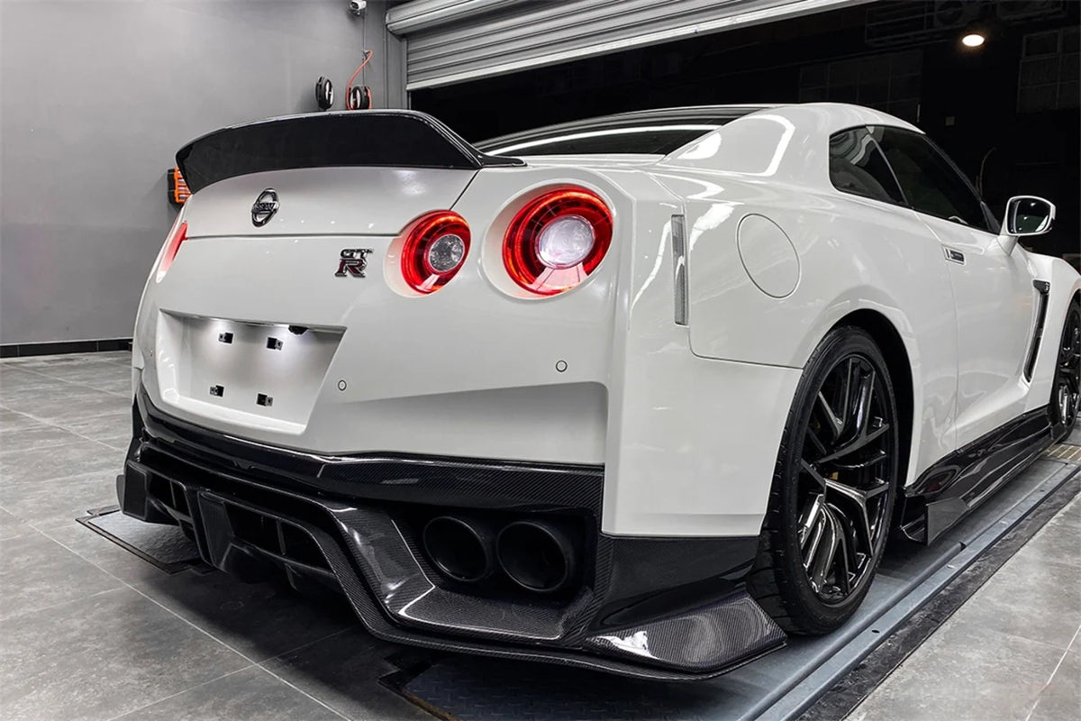 Black Sails Style Carbon Fiber Rear Diffuser – Nissan GT-R R35 (2012 - 2016) DBA