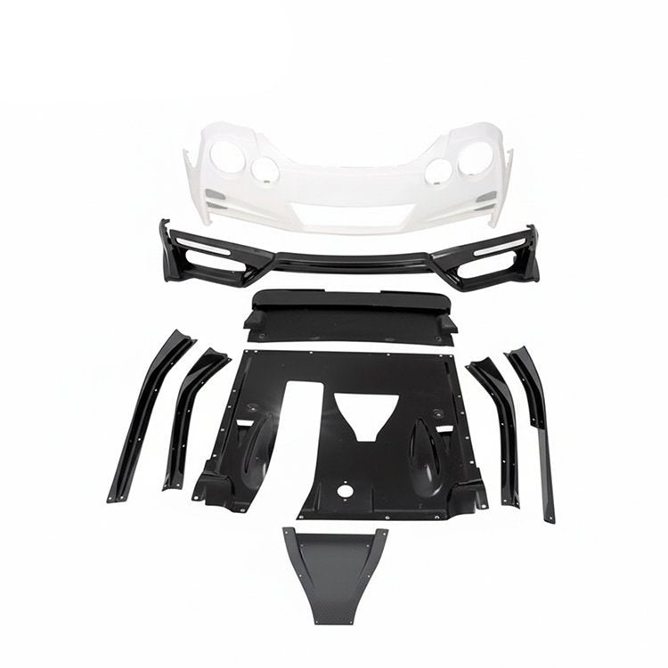 Top Secret Style Half Carbon Fiber Rear Bumper & Diffuser – Nissan GT-R R35 (2008 – 2016 CBA / DBA)