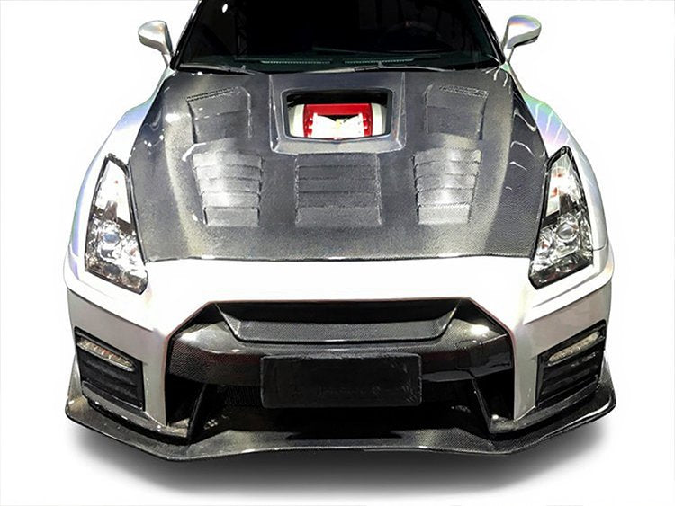 IP Style Matte Carbon Fiber Hood – Nissan GTR R35 (2008 - 2016) CBA / DBA