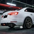 Aggressive Carbon Fiber Rear Diffuser w/ Brake Light - Audi A4 S4 Sedan (2015-2020) B9