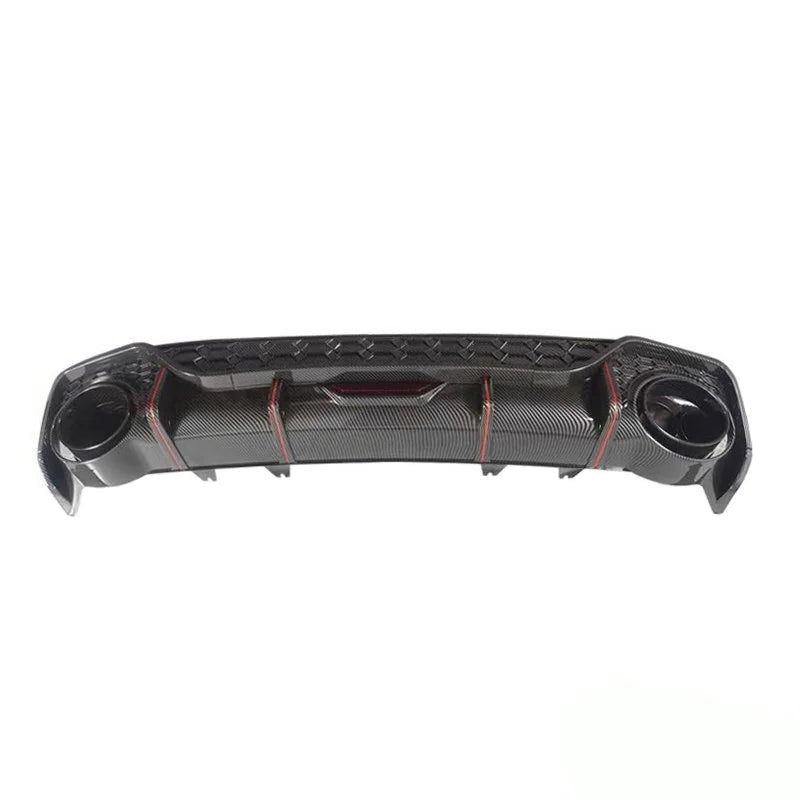 KB Style Carbon Fiber Rear Diffuser w Brake Light - Audi A4 S4 RS4 Sedan ( 2020 TO 2025 ) B9.5