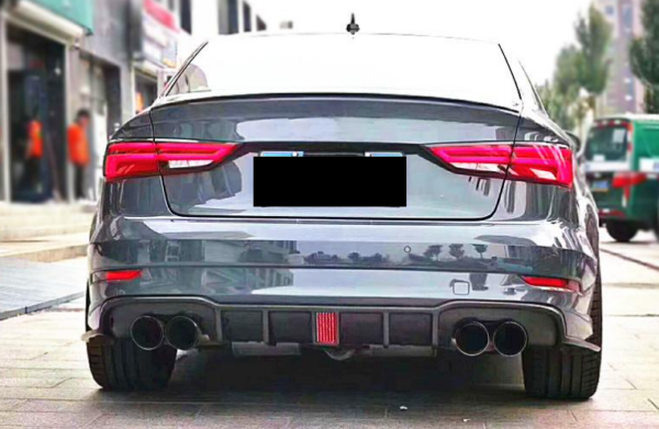 PL Style Carbon Fiber Rear Diffuser - Audi A3 S3 Sedan (2017-2020) 8V