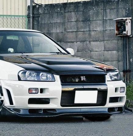 AS Style Carbon Fiber Front Lip – Nissan Skyline R34 GTR (1999–2002)