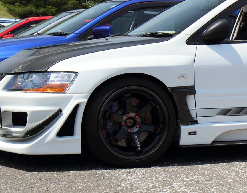 Varis Style Carbon Fiber Front Fender - Mitsubishi Evolution 7 8 9 ( 2001 TO 2007 ) CT9A