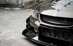 Voltex X Style Carbon Fiber Front Canard - Mitsubishi Evolution 7 8 9 ( 2001 TO 2007 ) CT9A