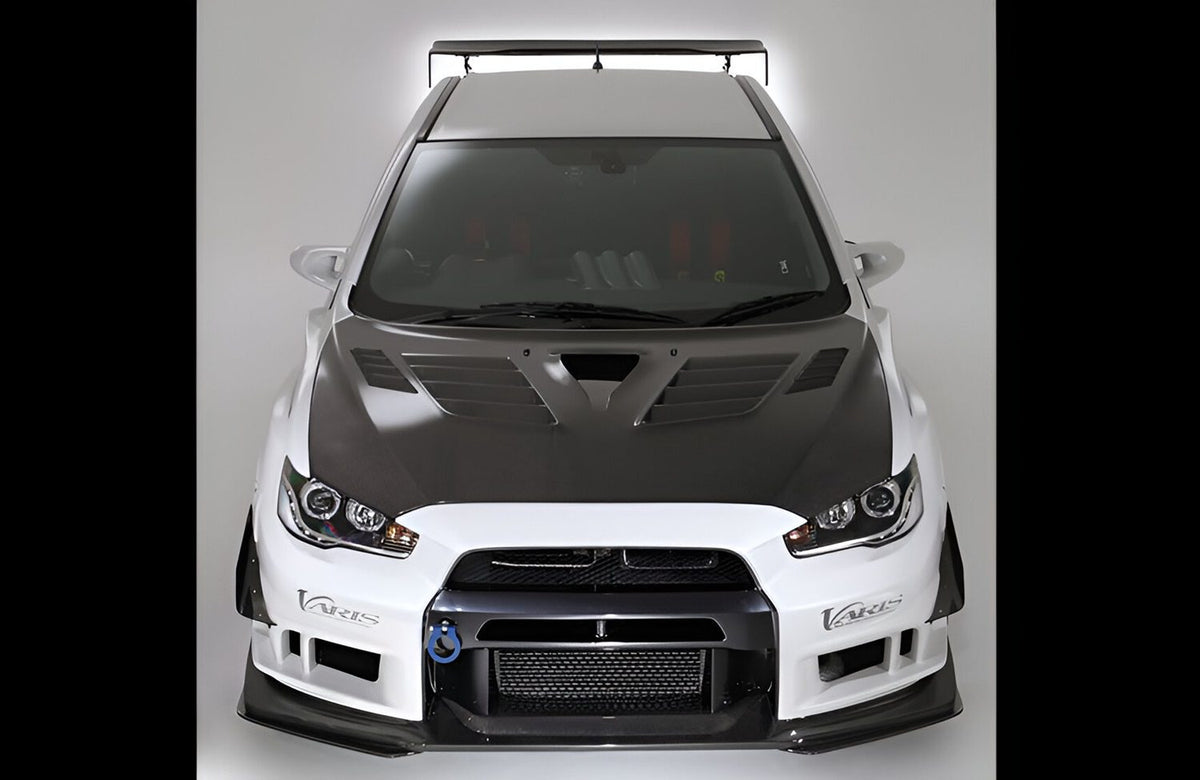 Varis V2 Style Carbon Fiber Hood - Mitsubishi Evolution X (2007-2016) CZ4A