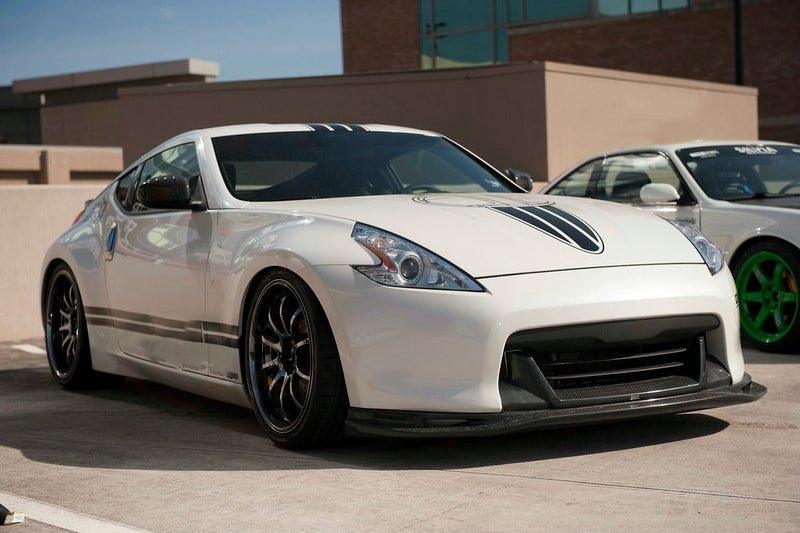 TS Style Carbon Fiber Front Lip - Nissan 370Z ( 2009 - 2012 ) Z34