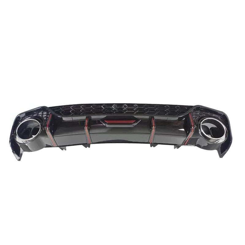 KB Style Carbon Fiber Rear Diffuser w Brake Light - Audi A4 S4 RS4 Sedan ( 2020 TO 2025 ) B9.5