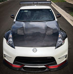 Varis Style Vented Carbon Fiber Bonnet - Nissan 370Z ( 2009 - 2020 ) Z34