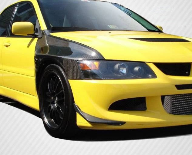 OEM Style Carbon Fiber Front Fender - Mitsubishi Evolution 7 8 9 ( 2001 TO 2007 ) CT9A