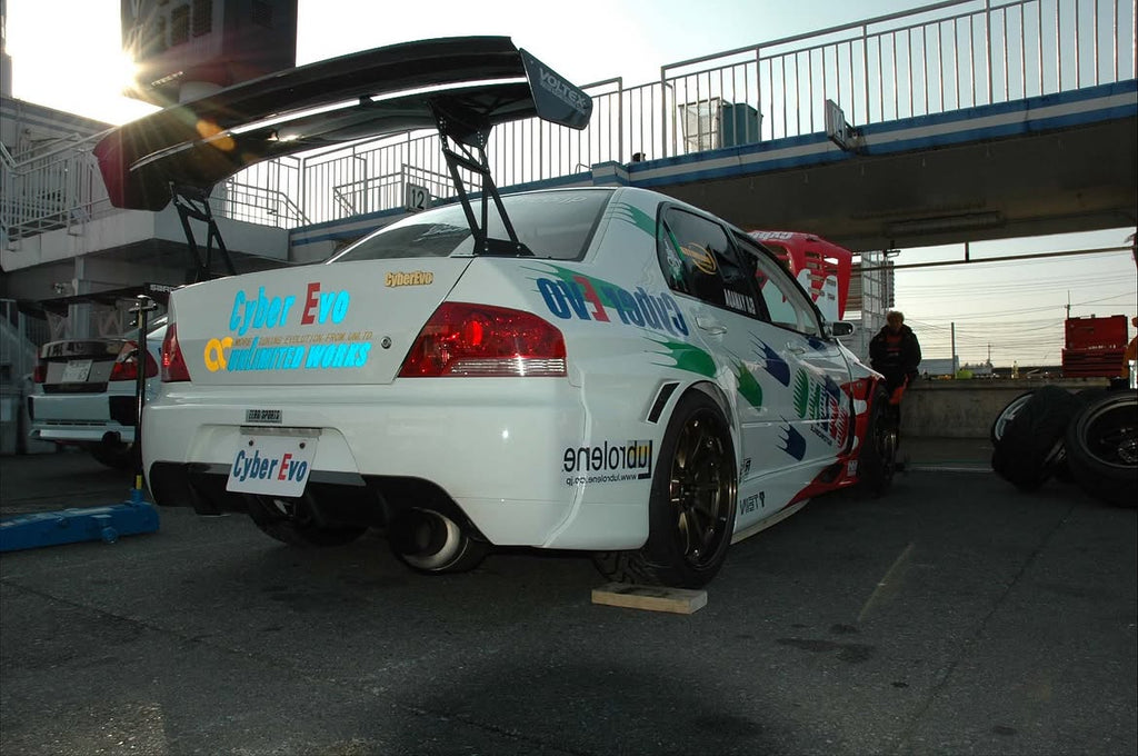 Voltex Style Carbon Fiber Rear Fender Add-Ons - Mitsubishi Evolution 8 & 9 (2003-2007) CT9A