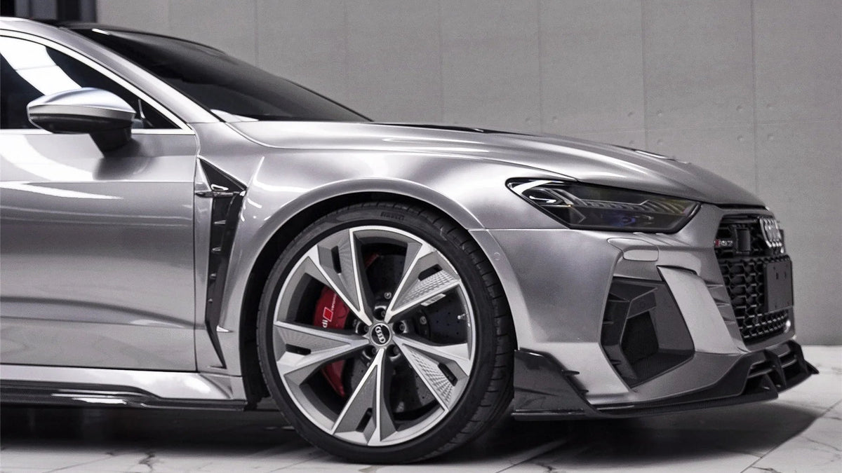 IMP Performance Partial Carbon Fiber Front Guards with Vents - Audi RS7 (2019-2024)