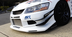 Voltex Style Carbon Fiber Front Bumper with Canards & Front Lip - Mitsubishi Evolution 7 8 9