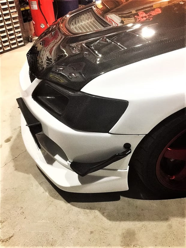 Carbon Fiber Left Vented Headlight Replacement - Mitsubishi Evolution 7 8 9 ( 2001 TO 2007 ) CT9A