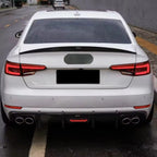 Aggressive Carbon Fiber Rear Diffuser w/ Brake Light - Audi A4 S4 Sedan (2015-2020) B9