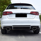 RS3 Style Carbon Fiber Rear Diffuser with Exhaust Tips - Audi A3 S3 Sedan (2013-2016) 8V