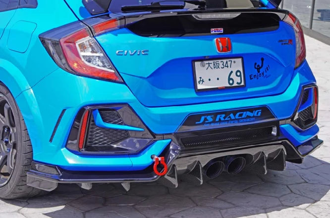 JS Style Carbon Fiber Rear Diffuser – Honda Civic Type R FK8 (2017–2021)