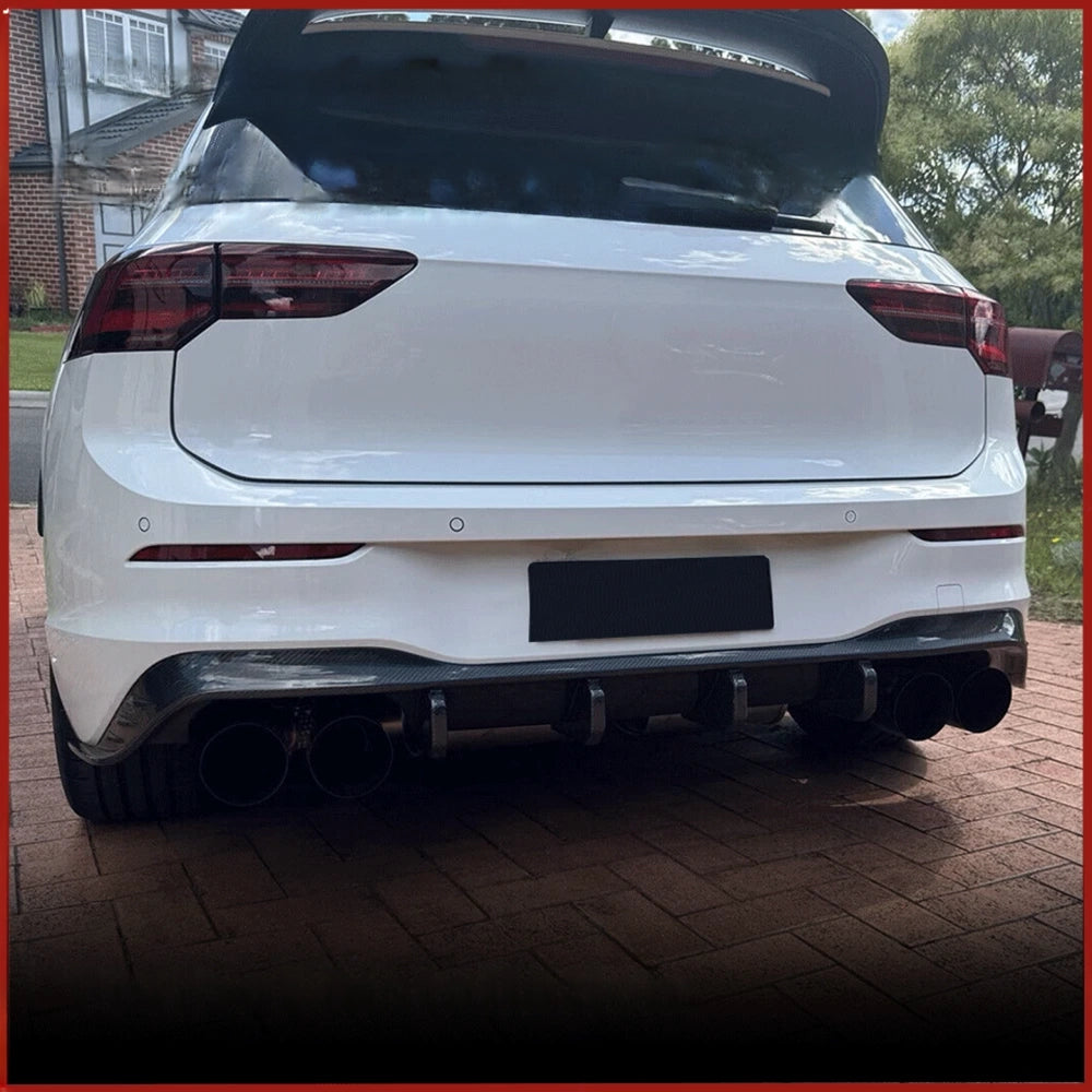 Carbon Fiber Rear Diffuser - Volkswagen Golf MK8 Golf R / R Line ( 2020+ )