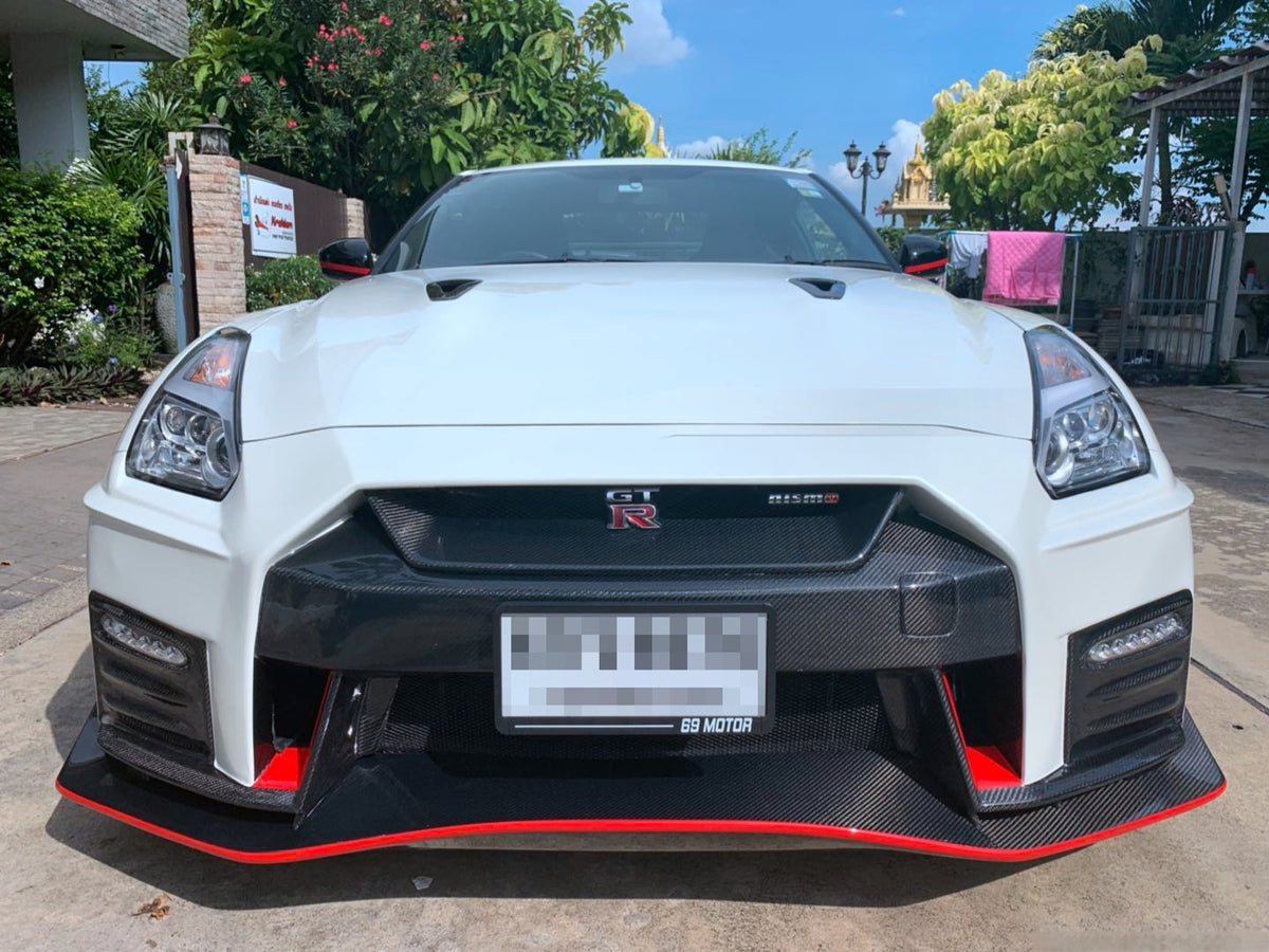 Nismo Style Half Carbon Fiber Front Bumper - Nissan GT-R R35 ( 2008 - 2016 ) CBA / DBA